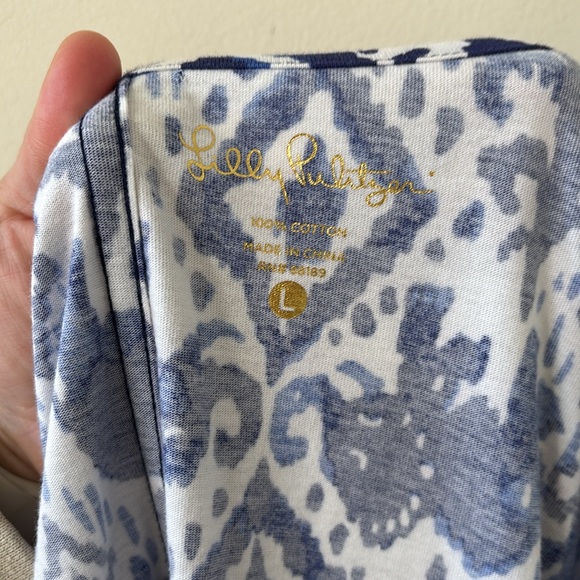 Lilly Pulitzer Ocean Ridge Dress Bright Navy Tons of Fun Engineered Size Large - Picture 9 of 9